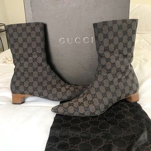 Authentic Gucci Stivaletto Tessuto Boots